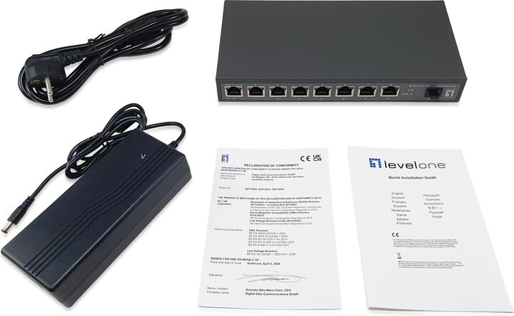 Produktbild LevelOne Switch 9x GE GEP-0925 2.5GbE 108W 8xPoE+ sw (8 Ports)