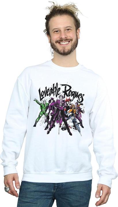 Actual product image Mens Batman Loveable Rogues Cotton Sweatshirt (XL)