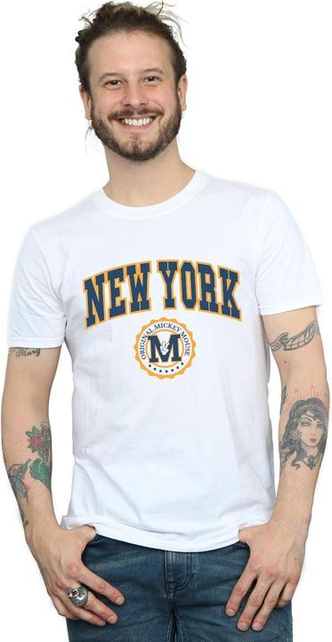 Actual product image Disney Mens Mickey Mouse New York Seal T-Shirt (XL)