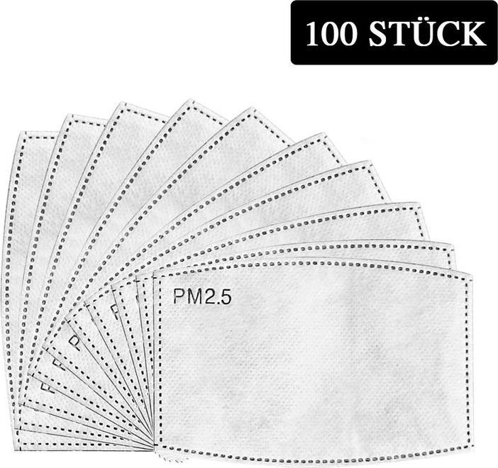Image du produit Hermex Filtre PM2.5 avec charbon actif pour masque facial Masques à poussière 100 pièces (100 x)