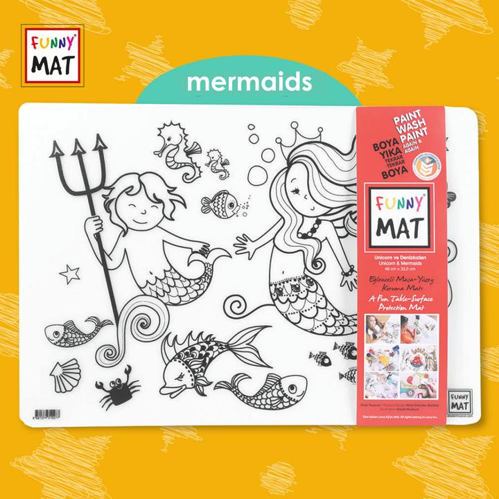 Immagine prodotto Funny Mat Tappetino per dipingere riutilizzabile MERMAID (48 x 33,5 cm)