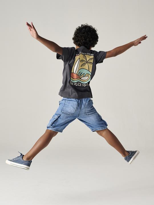 Actual product image Vertbaudet Jungen T-Shirt mit Motiv vorn und hinten, mit Recycling-Baumwolle (104)