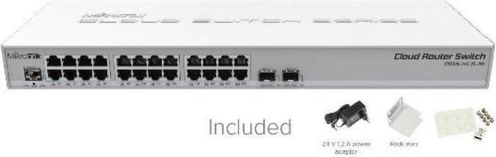 Produktbild MikroTik CRS326-24G-2S+RM: L3 Smart Switch (24 Ports)