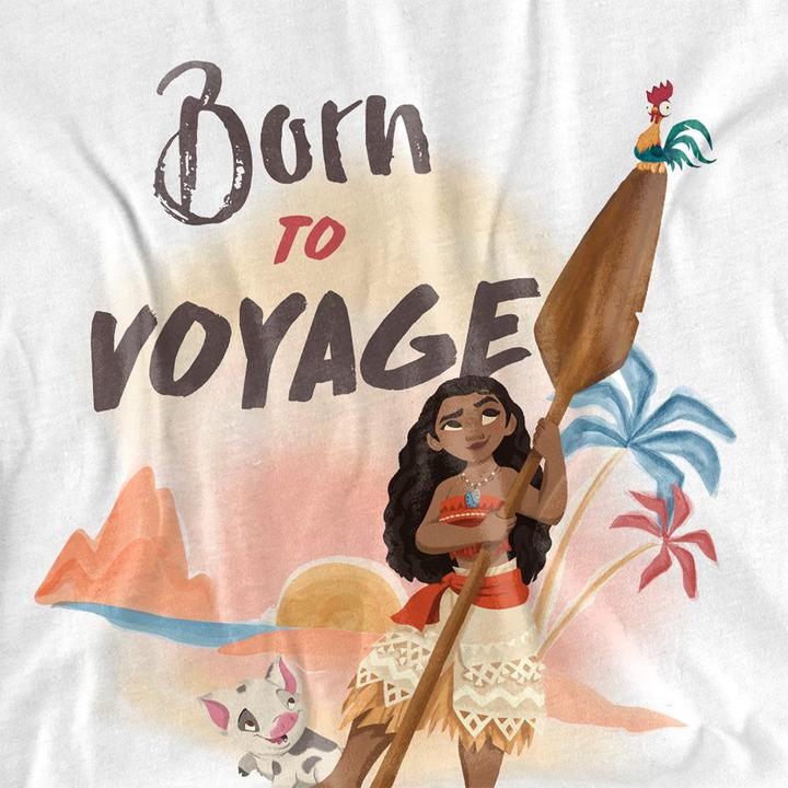Actual product image Moana Unisex Adult Born To Voyage T-Shirt (L)