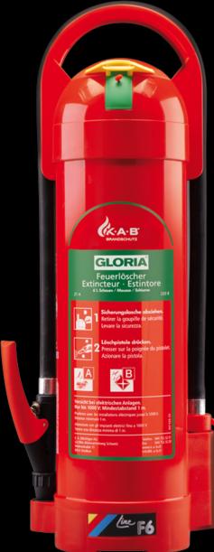 Gloria Foam fire extinguisher S6 Design (B, A)