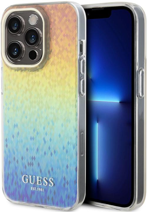 Actual product image Guess GUHCP15XHDECMI iPhone 15 Pro Max 6.7" wielokolorowy hardcase IML Faceted Mirror Disco Iridesce (Apple iPhone 15 Pro Max)