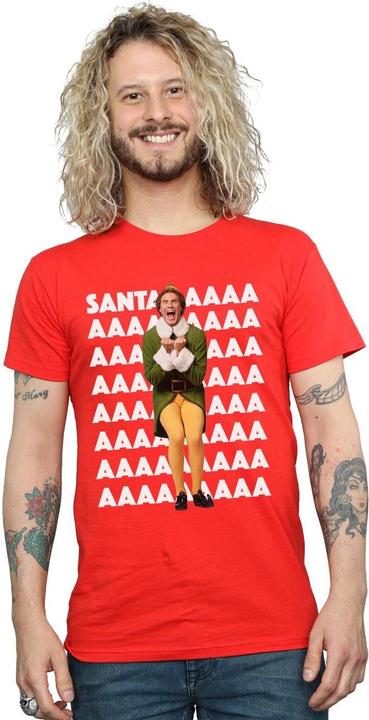 Immagine prodotto Elf Buddy Santa Scream Maglietta Uomo (M)