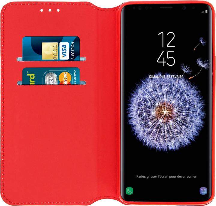 Actual product image Avizar Flip Cover Wallet Classic Edition for Samsung Galaxy S9 - Red (Samsung Galaxy S9)