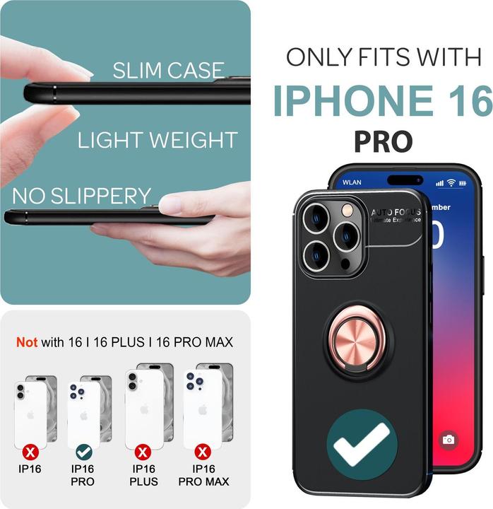 Immagine prodotto Nalia Anello opaco Manicotto in silicone (Apple iPhone 16 Pro)