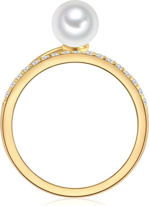 Image du produit Valero Pearls Femme argent sterling zirconium perle d'eau douce de culture or jaune - 32374 (58, Argent 925)