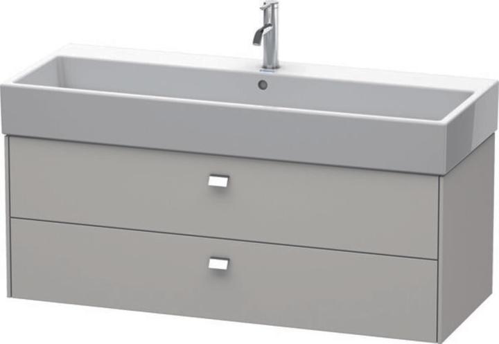 Produktbild Duravit Waschtischunterbau BRIOSO Griffe chr 442x1184x459mm betongrau matt (118.5 x 44.5 x 46 cm)