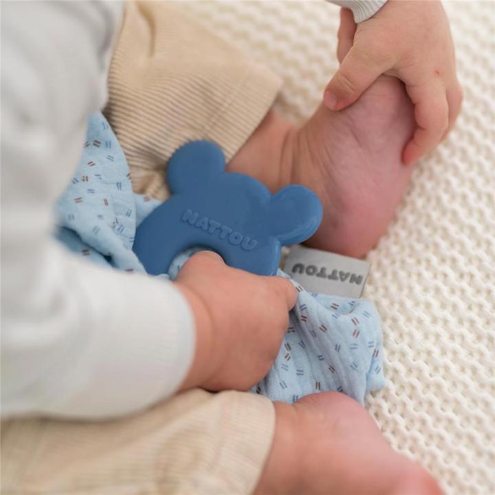 Actual product image Nattou Cuddle cloth with teething ring