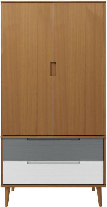 Produktbild VidaXL Kleiderschrank MOLDE Braun 90x55x175 cm Massivholz (90 x 55 x 175 cm)