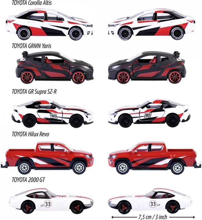 Actual product image Majorette Toyota Racing 5 Pieces Giftpack