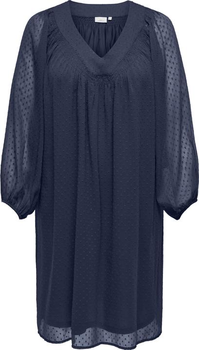Only Normal geschnitten V-Ausschnitt Elastische Bündchen Midikleid Kleid