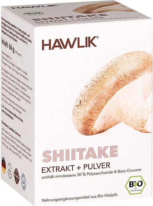 Image du produit Hawlik Extrait de shiitake + poudre en capsule (120 pièce(s), Capsules, 110 g)