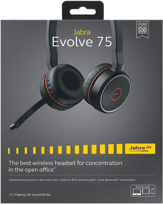 Immagine prodotto Jabra Evolve 75 Stereo (Senza fili, USB-A)