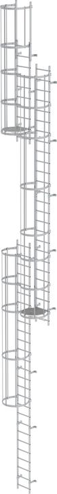 Munk Multi-step ladder with back protection (emergency ladder) Aluminium anodised 14.36m (Multi-purpose ladder, 1436 cm)