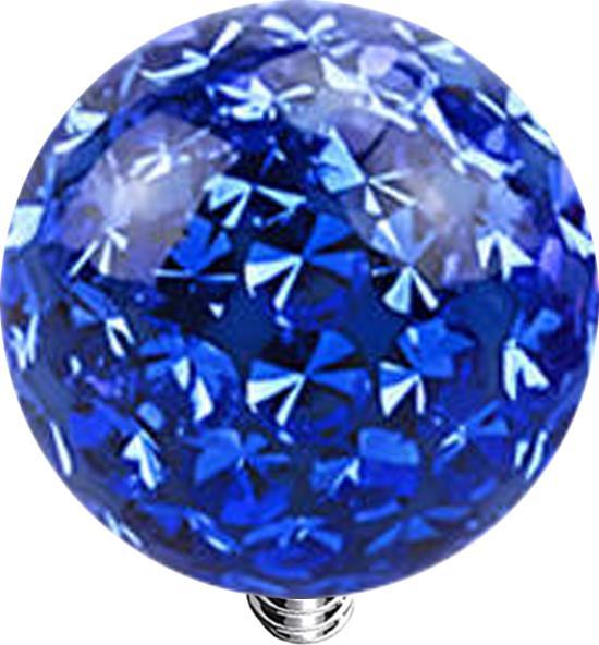 Produktbild Star Piercing Dermal Anchor Kristall Kugel dunkelblau Epoxy Schutzschicht (Chirurgenstahl 316L, ohne Messing)