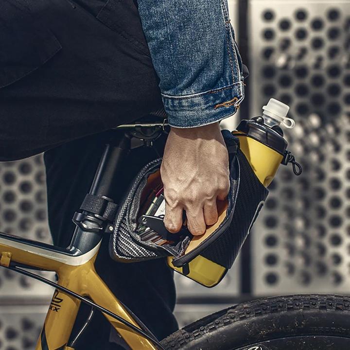 Produktbild Rockbros C32BK saddle bag 1.5 l with water bottle pocket - black (1.50 l, Rahmentasche)
