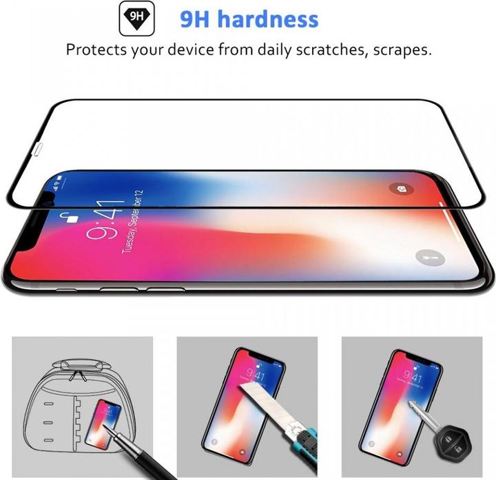 Produktbild Screenguard Apple iPhone XS Max Full Screen Panzerglas Schutzfolie 2.5D 9H (1 Stück, Apple iPhone XS Max)