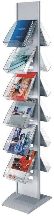 Actual product image Kerkmann Brochure stand tec-art 6337 30x166x40cm without compartments silver (A4)
