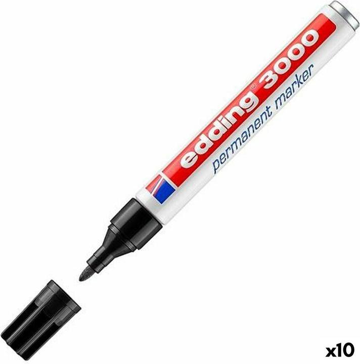 Produktbild Edding Permanentmarker (Black, White, 3 mm, 10 x)