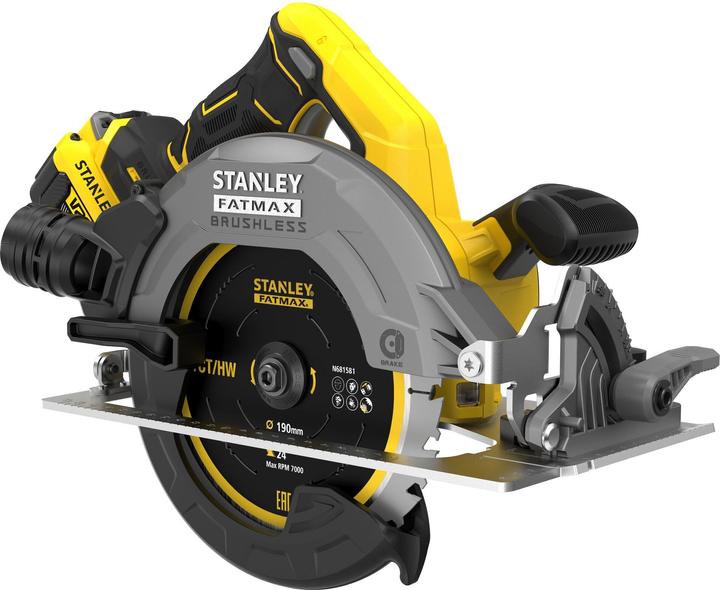Actual product image Stanley FatMax V20 cordless circular saw SFMCS550M2K (18V, 4.0Ah, brushless, tool-less cutting depth)