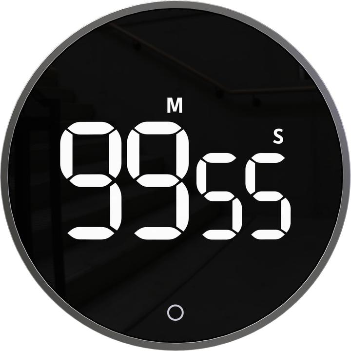 Dayhome Digitaler Timer/Stoppuhr YT6712-SR, mit Magnet, silber