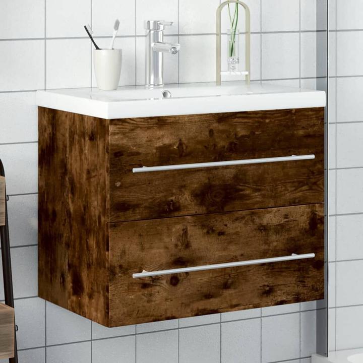 Image du produit VidaXL Meuble sous-vasque avec vasque encastrée