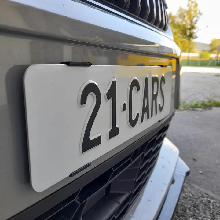 Immagine prodotto 21cars Porta targa a scatto in formato verticale (Anteriore + posteriore, Effigie)