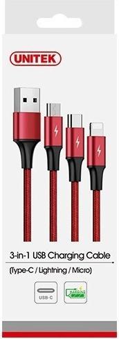 Image du produit Unitek USB-A – USB-C, Lightning, USB Micro B (1.20 m, USB 3.2 Gen 1)