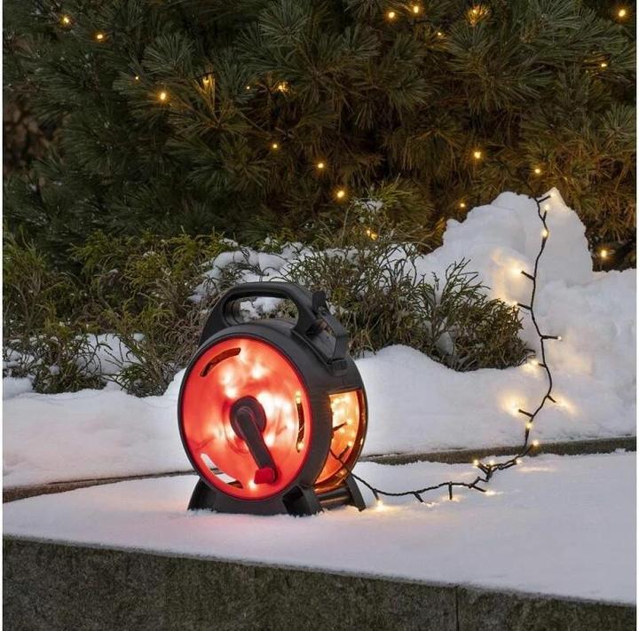 Actual product image Konstsmide LED light chain with cable reel (37.93 m)