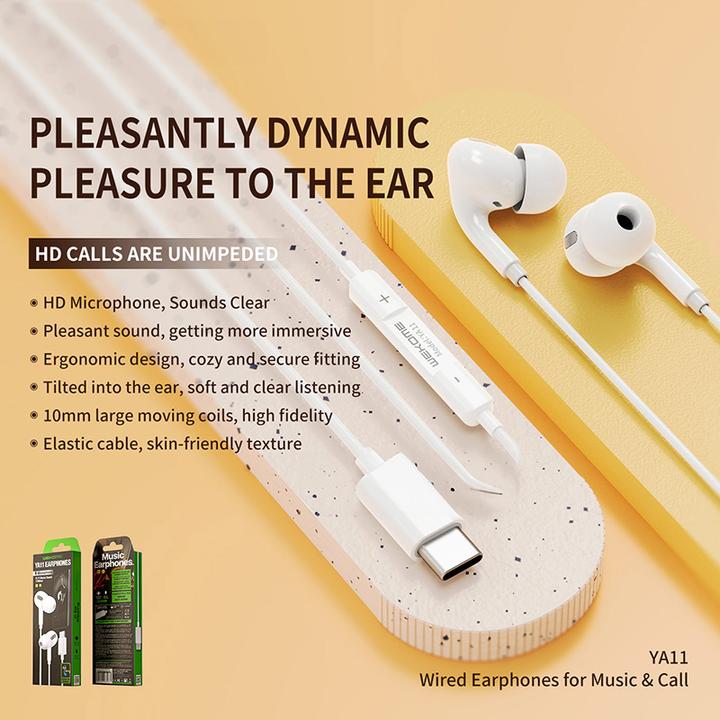 Actual product image Wekome YA11 HiFi USB-C headphones with cable (Cable)