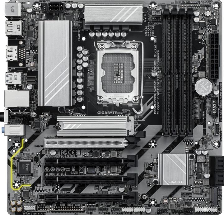 Produktbild Gigabyte MB GBT Intel 1851 B860M DS3H WIFI6E (LGA 1851, Intel B860, mATX)