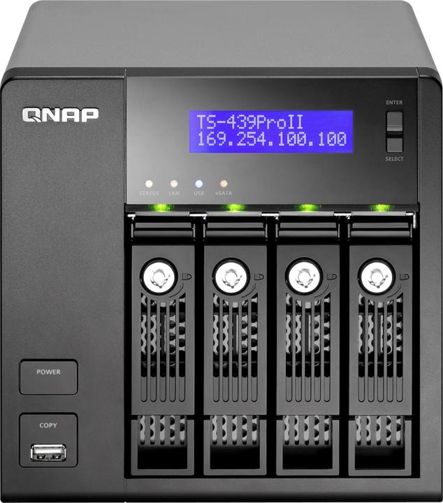Produktbild QNAP TS-439 Pro II, Professional NAS für 4 HDs, AD/iSCSI
