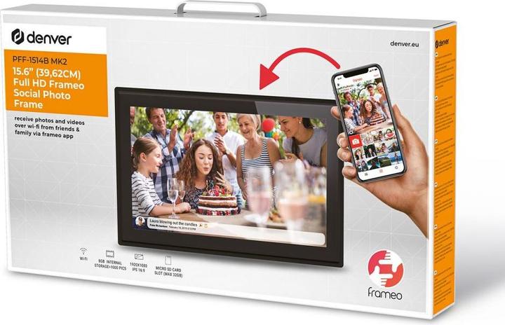 Actual product image Denver Frameo PFF-1514 (15.60", 1920 x 1080 pixels)