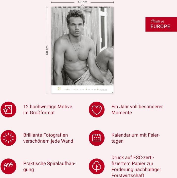 Actual product image Männer Edition Kalender 2026 (49 x 68 cm, Hardcover, German)