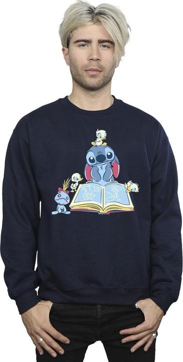 Immagine prodotto Disney Lilo & Stitch Reading A Book Felpa Uomo (XXL)
