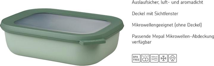 Actual product image Rosti Mepal Mepal - Cirqula Low Rect Bowl Set -Nordic Blue (14595) (3.50 l)