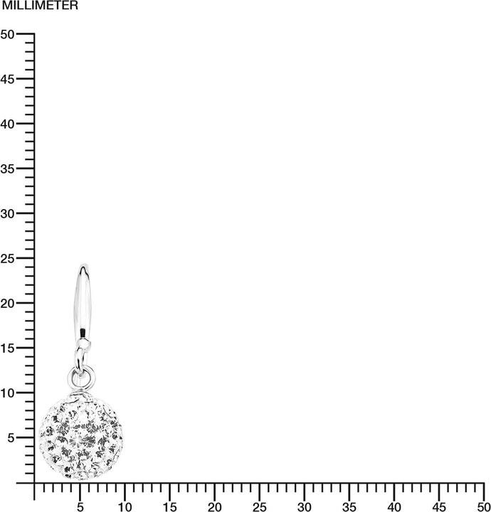 Actual product image Amor earring (Silver, Crystal)