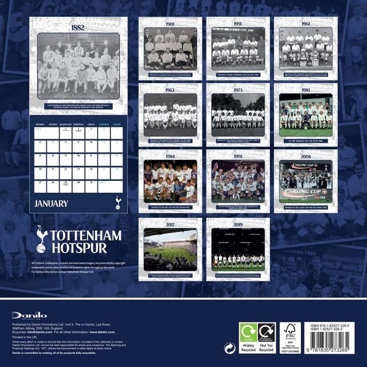 Produktbild Tottenham Hotspur FC Wandkalender Legends 2025 Quadratisch (30 x 30 cm, Englisch)