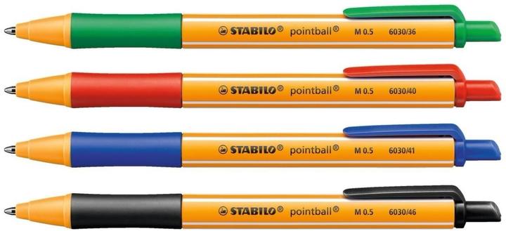 Produktbild STABILO pointball (Rot, Schwarz, Grün, Blau, 4 x)
