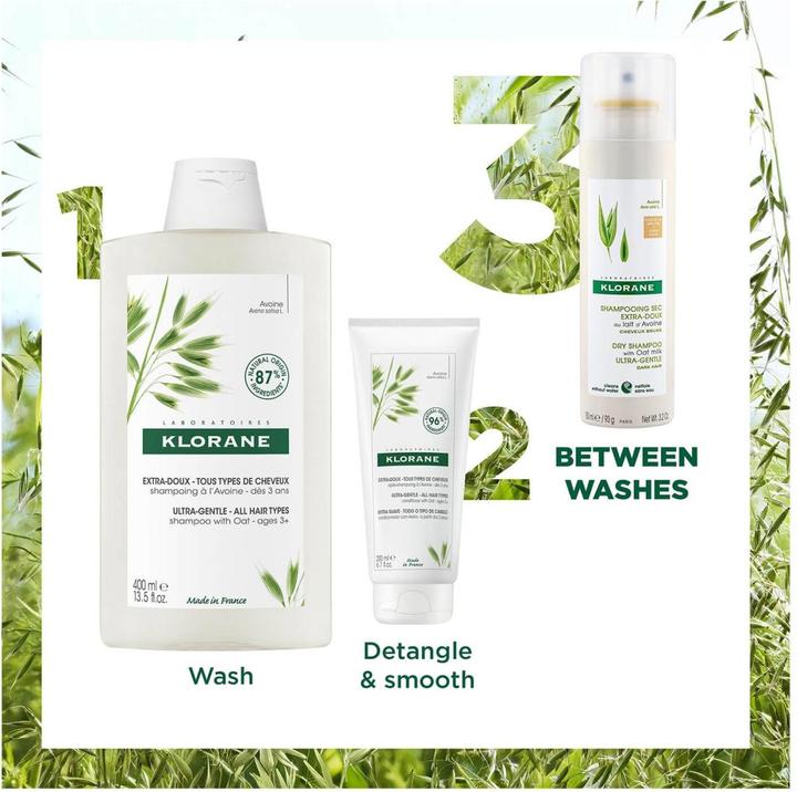 Image du produit Klorane Shampooing sec au lait d'avoine teinté | Shampooing Sec extra doux au lait d'Avoine Bruns (150 ml, Shampoing sec)