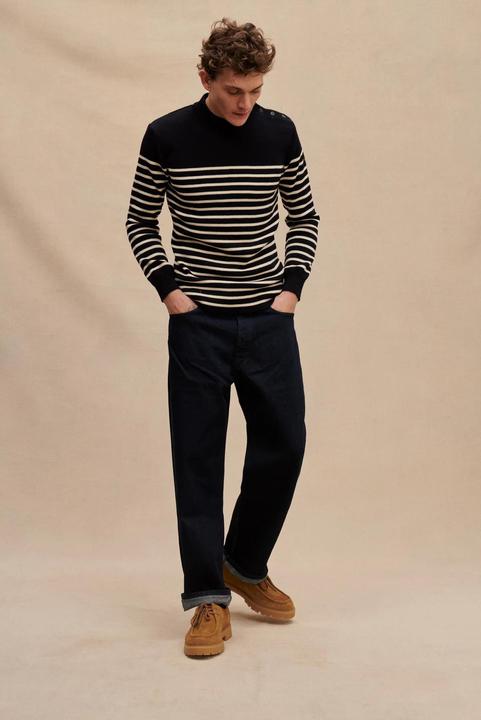 Produktbild Le Minor Pullover mit Rundhalsausschnitt Marinière (XL)