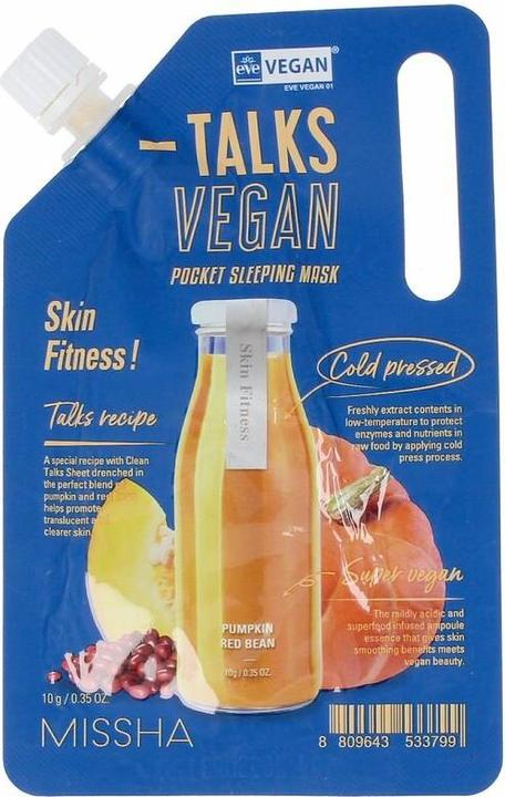 Missha Talks Vegan Squeeze Pocket Sleeping Mask Skin Fitness 10Ml (10 ml)