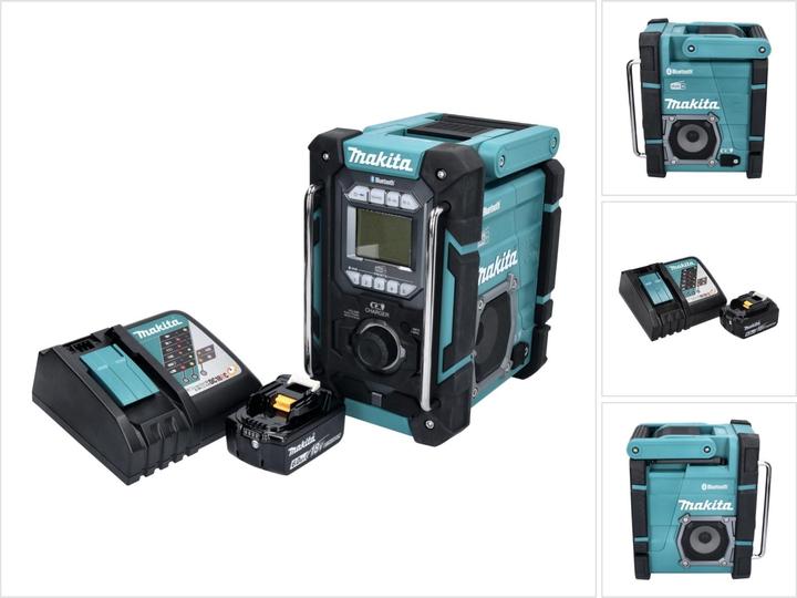Makita DMR 301 RG1 Rechargeable construction site radio 12 V max. - 18 V DAB / DAB+ / Bluetooth + 1x (AM, FM, DAB+, DAB, Bluetooth)