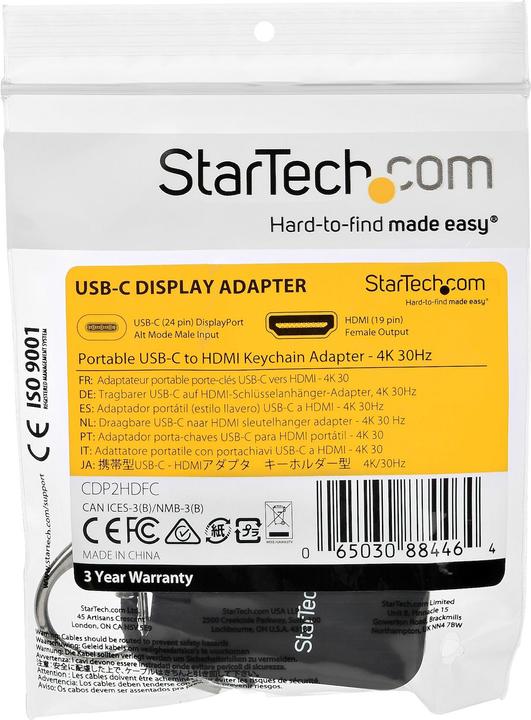 Actual product image StarTech USB Typ-C zu (HDMI, 4.80 cm)