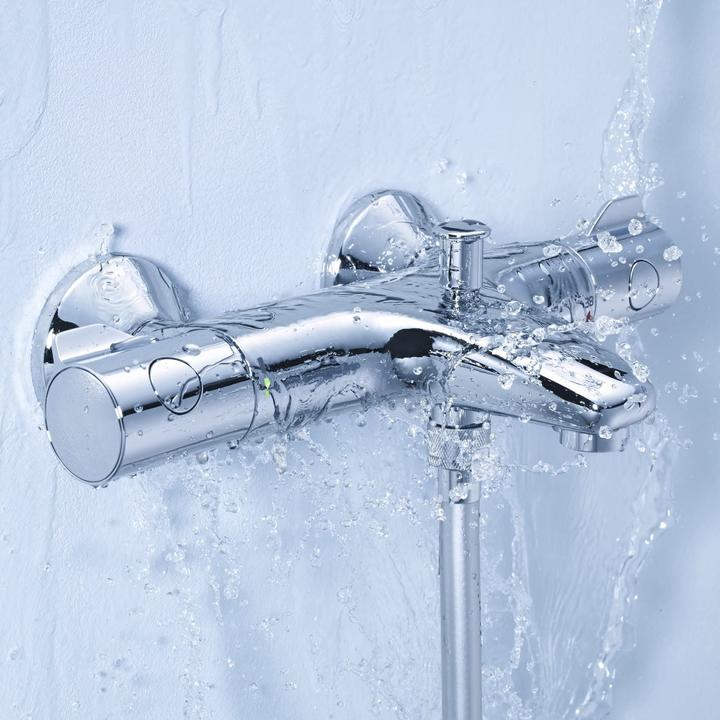 Actual product image Grohe Grohtherm 800 thermostatic bath mixer