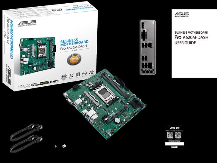 Actual product image ASUS MB PRO A620M-DASH-CSM (AMD,AM5,DDR5,mATX) (AM5, AMD A620, mATX)